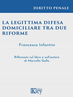 cover image of Legittima difesa domiciliare tra due riforme